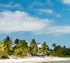 View of the beach and the stunning waters of Little Cayman in Cayman Islands