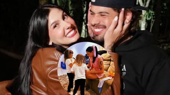 A Barbie chegou! Zé Felipe mostra momento fofo de Ana Castela com Maria Alice e Maria Flor, filhas do cantor com Virgínia