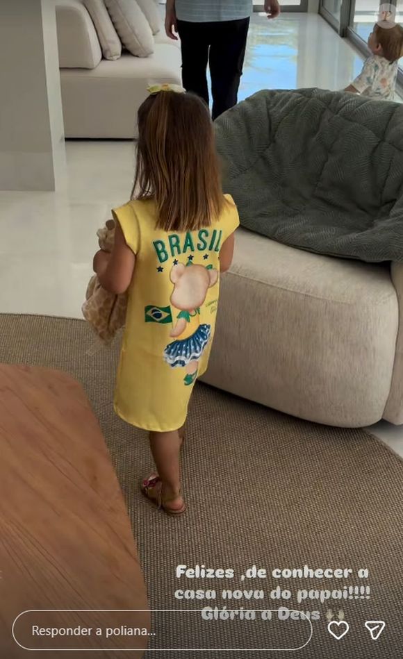 Maria Alice, Maria Flor e José Leonardo conheceram a nova mansão de Zé Felipe