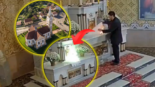 Agosto mal começou e vídeo de homem explodindo altar de igreja histórica viraliza; web reage: 'Diabo anda solto'
