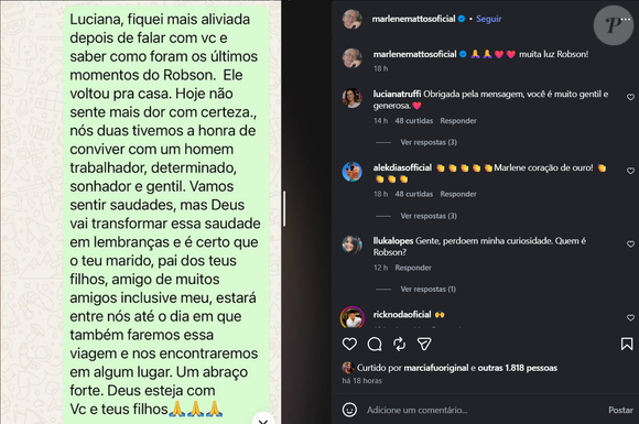 Marlene Mattos se despede de Robson Barros e emociona ao lembrar o ex-paquito como 'um homem trabalhador, determinado, sonhador e gentil' da era de ouro de Xuxa