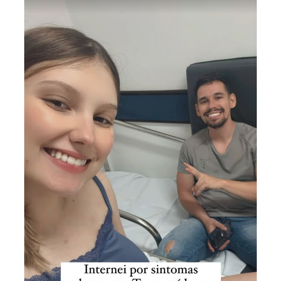 Isabel Veloso garantiu estar tudo bem com ela e seu bebê, apesar da internação