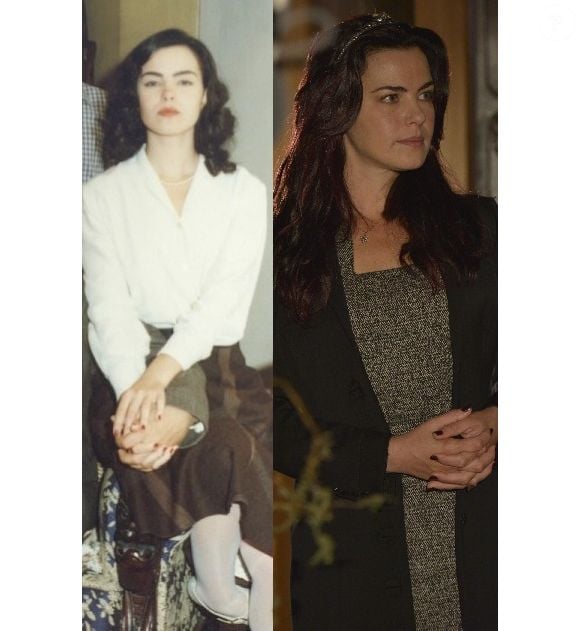 Ana Paula Arósio no início de sua carreira na novela Éramos Seis. Foto atual no filme 'A Floresta que se Move'