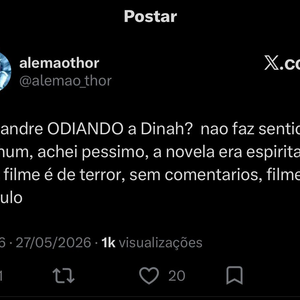Web questiona relação de Alexandre e Diná em filme de 'A Viagem'