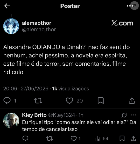 Web questiona relação de Alexandre e Diná em filme de 'A Viagem'