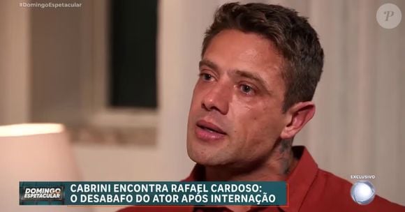 Rafael Cardoso deu uma entrevista ao 'Domingo Espetacular' contando sobre sua luta contra a dependência química