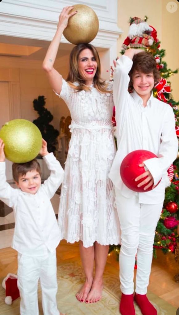 Luciana Gimenez também relembrou um natal antigo com os filhos, Lucas e Lorenzo Gabriel