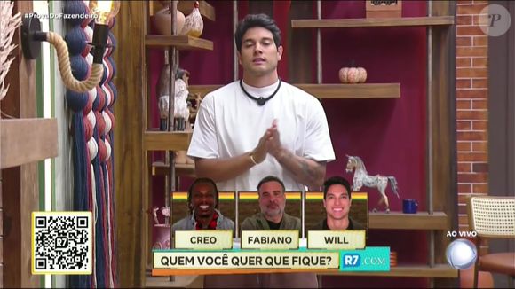 Will pode ser o eliminado de A Fazenda 17 na noite desta quinta-feira (30)