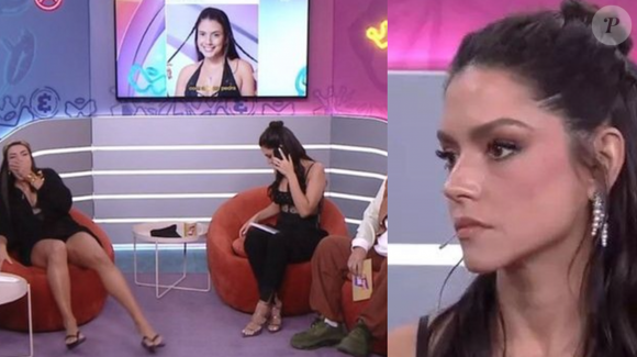 Thais Fersoza foi flagrada usando o celular durante entrevista com Fernanda