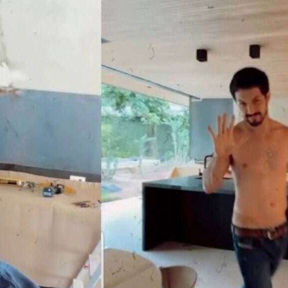 Romulo Estrela compartilhou todos os detalhes da obra em suas redes sociais na época da reforma