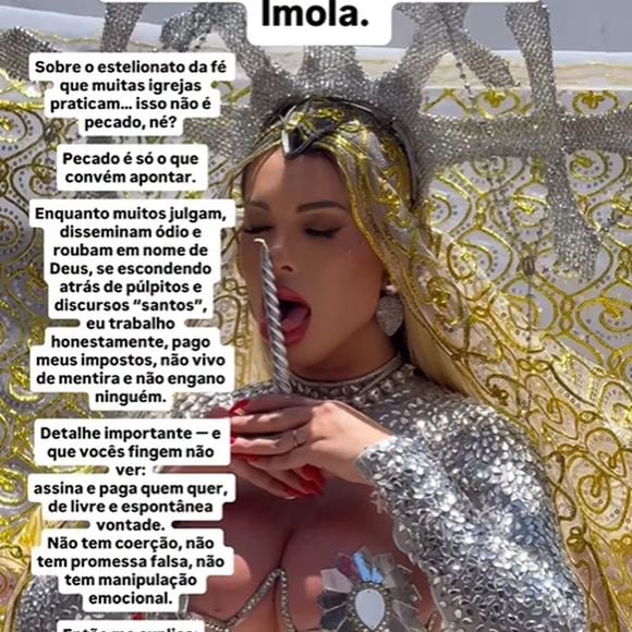 Andressa Urach usou passagens bíblicas para se justificar