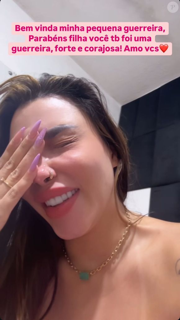 Jenny Miranda se emocionou com o parto de Maysha.