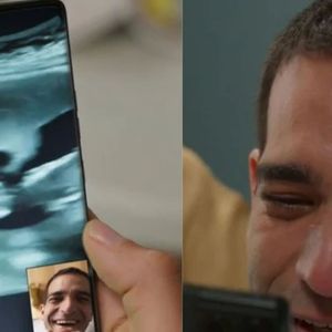 Globo já deixou Afonso (Humberto Carrão) com 'três mãos' ao segurar celular para ver ultrassom de Solange (Alice Wegmann) em cena da novela 'Vale Tudo'