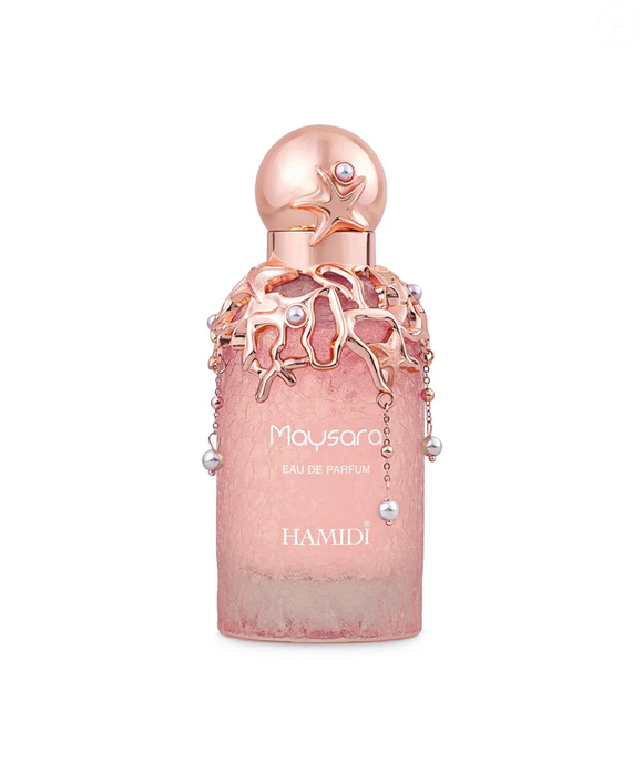 Com formulação sem álcool, o Maysara, da Hamidi, reúne notas frutadas, especiadas, florais e amadeiradas. A fragrância é comercializada em frasco de 100 ml e integra os lançamentos da marca de Dubai no Brasil