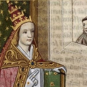 Ilustração datada de 1560 da Papisa Joana
