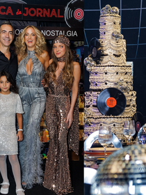 Túnel de LED, bolo gigante de 1,40m e globos espelhados: os detalhes do aniversário LUXUOSO de Ticiane Pinheiro em 30 fotos