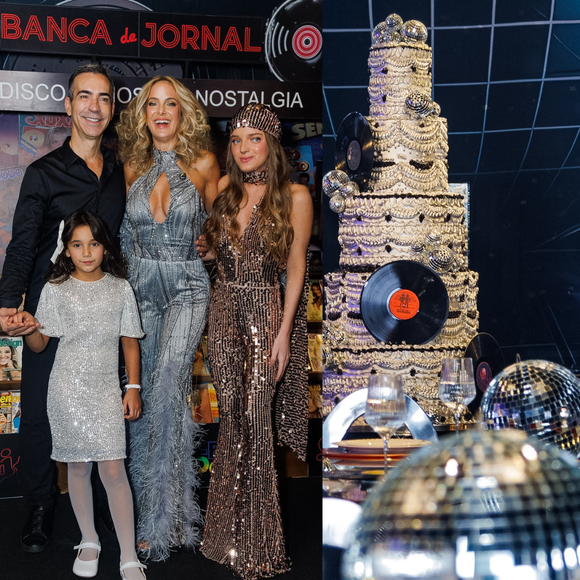 Túnel de LED, bolo gigante de 1,40m e globos espelhados: os detalhes do aniversário LUXUOSO de Ticiane Pinheiro em 30 fotos