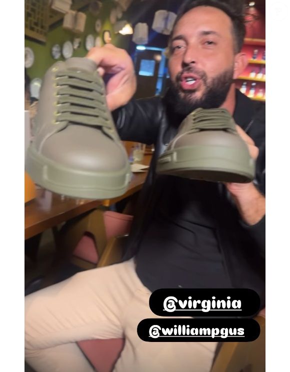 Irmão mais velho de Virginia mostrou o sapato de R$ 4.500 que ganhou da influenciador