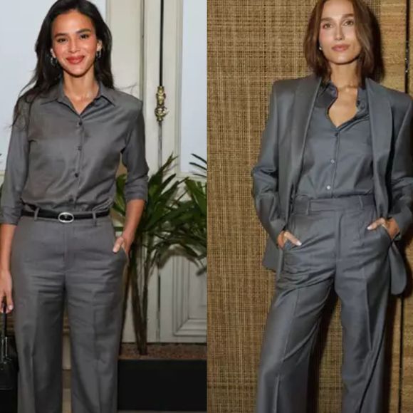 Bruna Marquezine e Sasha Meneghel com looks iguais da Mondepars, marca da filha de Xuxa