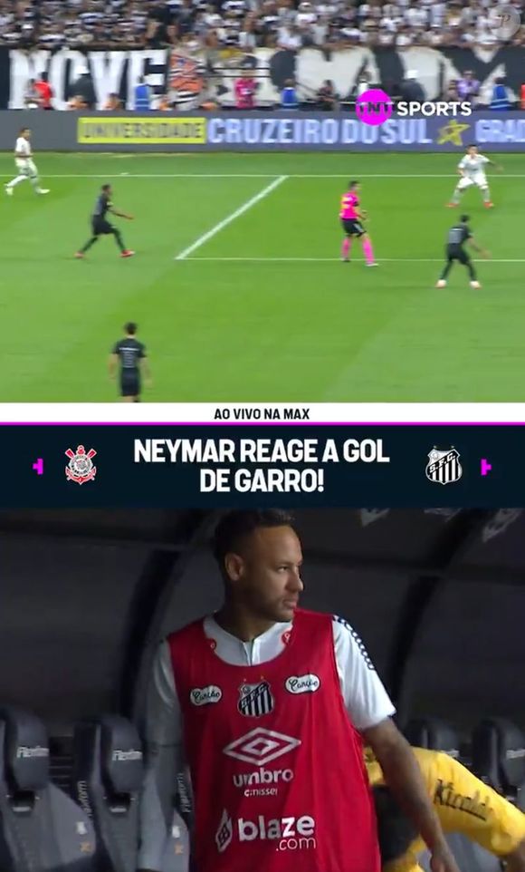 Neymar viu o Santos perder de 2x1 para o Corinthians