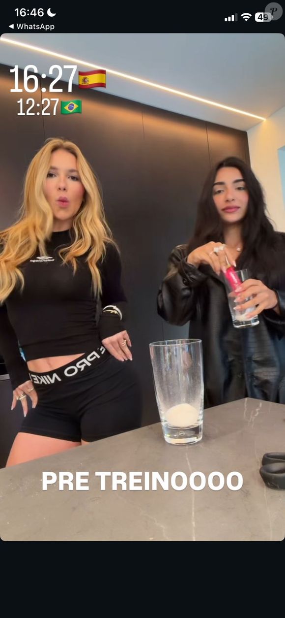 Ao lado de Duda Freire, Virgínia mostra shortinho da Nike Pro e revela que “ganhou do gato”, Vinicius Jr.