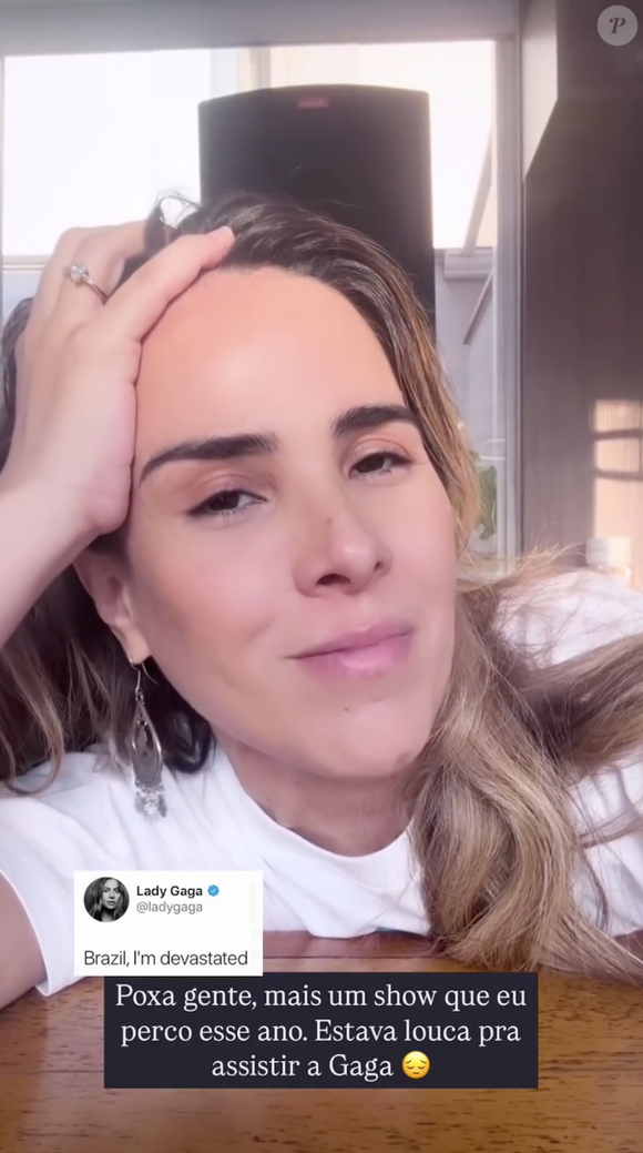 Wanessa lamentou a ausência e garantiu que não poderá ir ao show por um quadro de rinossinusite