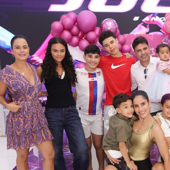 Os filhos de Wanessa, José Marcus e João Francisco, também estiveram na festa