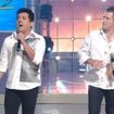 Veja o momento exato em que o cantor Marrone cai do palco durante show com Bruno, em Goiânia. Vídeo assusta fãs