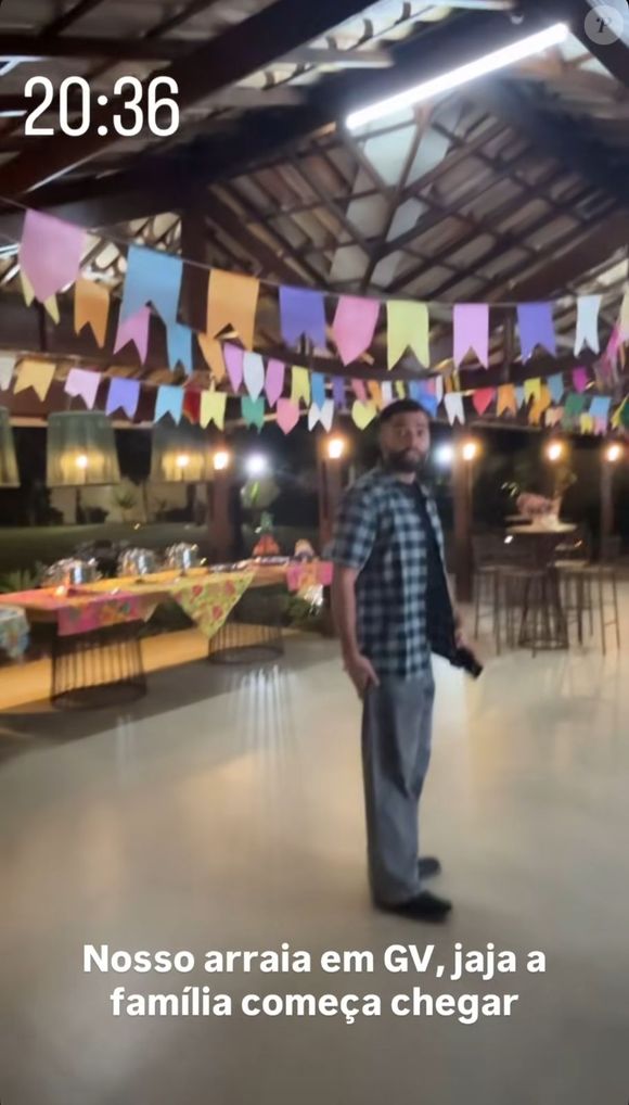 Nos stories do Instagram, Virginia Fonseca mostrou os detalhes do 'arraiá' realizado em Governador Valadares.