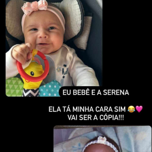 MC Mirella já chegou a publicar na web uma foto sua e da filha, e a semelhança entre as duas impressionou os internautas na web.