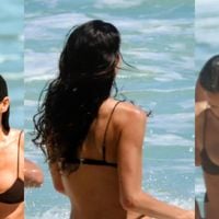 Bruna Marquezine elege biquíni marrom, renova bronzeado, se refresca em praia com João Guilherme e reforça tese de reconciliação em 15 fotos!