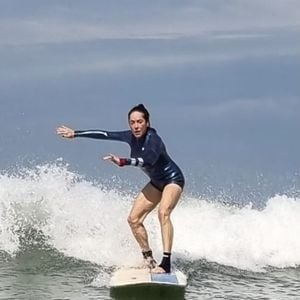 Em entrevista, Christiane Torloni comentou sobre a prática: "Estou aprendendo a ler onda como se aprende a ler um livro. E não é para ganhar nada com isso, é 'per piacere', por prazer"
