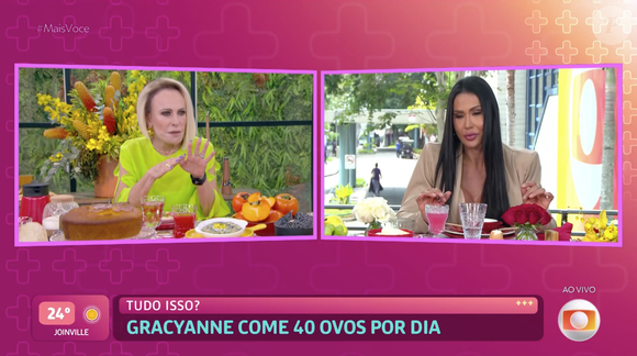 Gracyanne Barbosa participou do 'Mais Você' na manhã desta quarta-feira (19)
