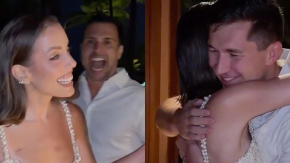 'Anjo que salvou a minha vida': Fabiana Justus não contém emoção ao encontrar pela 1ª vez doador de medula em festa de renovação de votos de casamento. Se prepare para chorar!