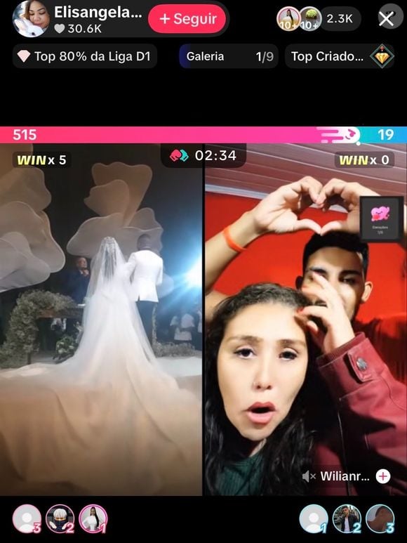 Mãe de Davi Brito estava em live no TikTok e participando de uma batalha na rede social no momento do casamento do ex-BBB