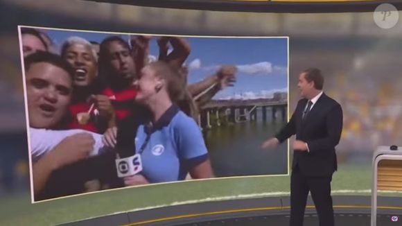 Jornalista da Globo Duda Dalponte pediu respeito após ter cabelo puxado na cobertura ao vivo do embarque do Flamengo para o Peru: 'Espero de verdade que esses torcedores sem noção, que não sei nem se a gente pode chamar de torcedor, que eles tenham vergonha de fazer essas coisas e que não façam de novo'