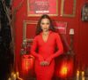 Vestido vermelho de mangas longas e com decote: aposta de Giovana Cordeiro para a festa de lançamento das séries 'Vermelho Sangue' e 'Reencarne'