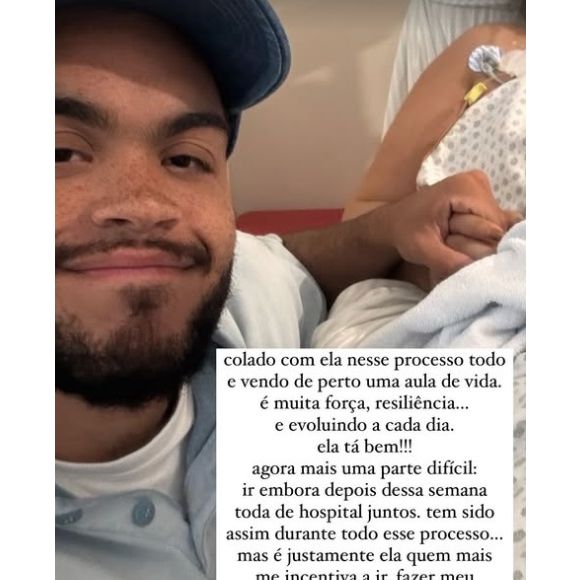 Preta Gil apareceu em foto com o filho, Francisco Gil, no hospital: 'Aula de vida'