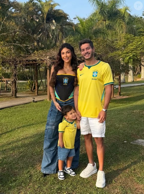 Arthur Aguiar à espera do 3º filho: ator e jhenysantucci se casaram em 18 de julho de 2026. Eles são pais de Gabriel, de 2 anos