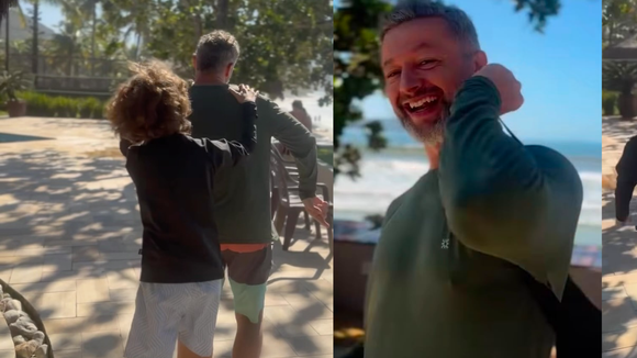 'Ser pai é completamente diferente do que eu imaginava': aos 43 anos, Lucas Lima mostra filho de 12 anos com Sandy em registro raro e faz desabafo sobre paternidade