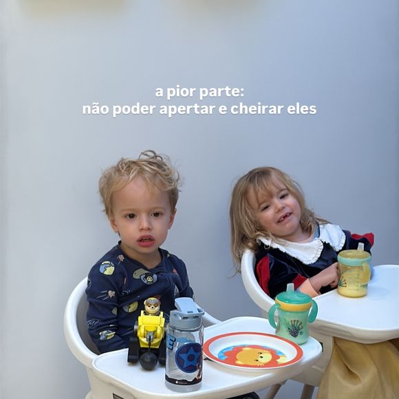 Pais de Isa Scherer cuidaram dos filhos gêmeos enquanto o casal sofria com a infecção