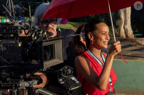 Taís Araújo nos bastidores de Vale Tudo