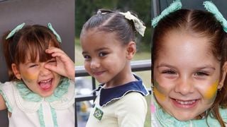 Mini fashionistas! Mavie, filha de Neymar, Maria Alice e Maria Flor, herdeiras de Virgínia, roubam a cena com looks fofíssimos para torcer pelo Brasil na Copa