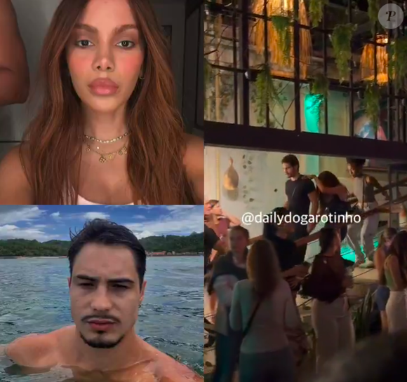 Após o beijo, Anitta e Danilo Mesquita deixaram o local juntos, com direito a mãos dadas