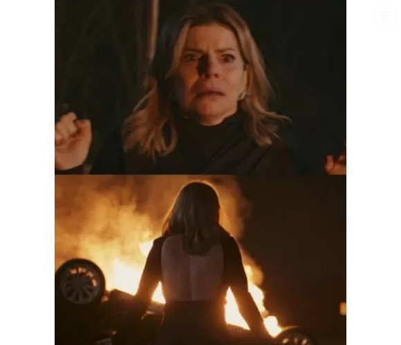 Odete Roitman (Debora Bloch) lembra de acidente de carro que culminou na tragédia com Leonardo (Guilherme Magon)