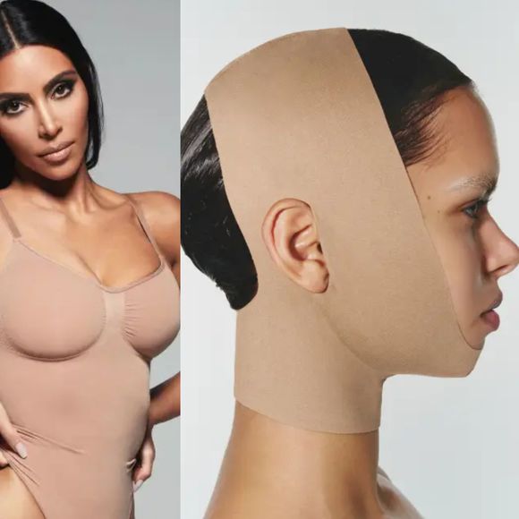 Kim Kardashian divide a web ao lançar modelador para o rosto como ritual noturno de beleza: 'Isso está ficando estranho'