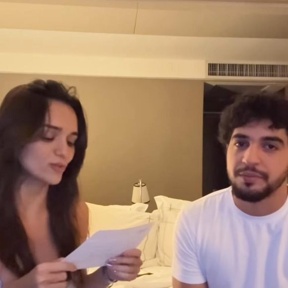 Rafa Kalimann publicou vídeo emocionante com Nattanzinho para anunciar a primeira gravidez