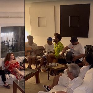 Até mesmo uma festa de réveillon com os 'mais chegados' Caetano Veloso já fez em sua mansão