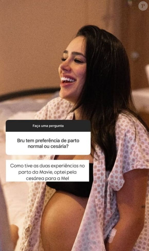 Bruna Biancardi revelou que quer dar à luz através de uma cesária