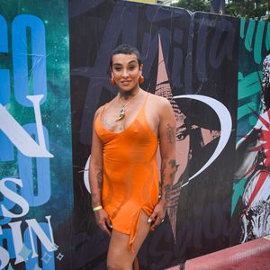 Linn da Quebrada nos ensaios de Carnaval da Anitta, em SP